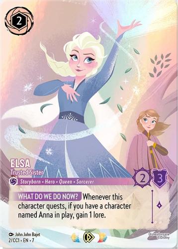 《英語版》《FOIL》Elsa - TrustedSister[P][アメジスト][2/CC1 EN-7](プロモ)